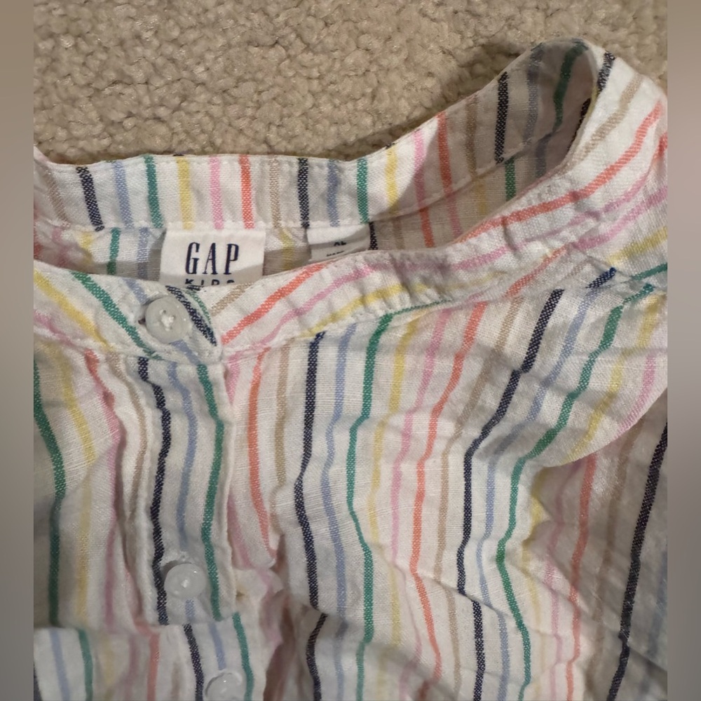 Striped Drawstring Romper - Picture 2 of 3